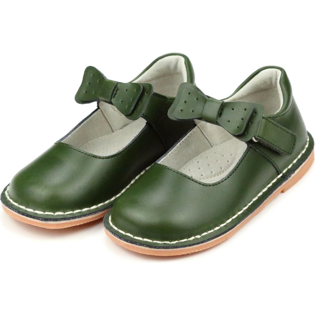 Iris Bow Strap Mary Jane, Green - Mary Janes - 1