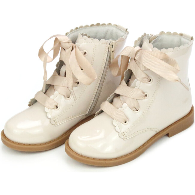 Josephine Scallop Boot,  Cream