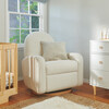 Nami Glider Recliner, Cream Eco-Weave With Light Wood Base - Nursery Chairs - 2 - thumbnail