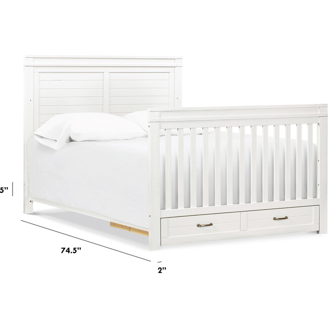 Full Size Bed Conversion Kit, Heirloom White