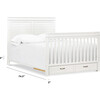 Full Size Bed Conversion Kit, Heirloom White - Cribs - 2