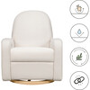 Nami Glider Recliner, Cream Eco-Weave With Light Wood Base - Nursery Chairs - 3 - thumbnail