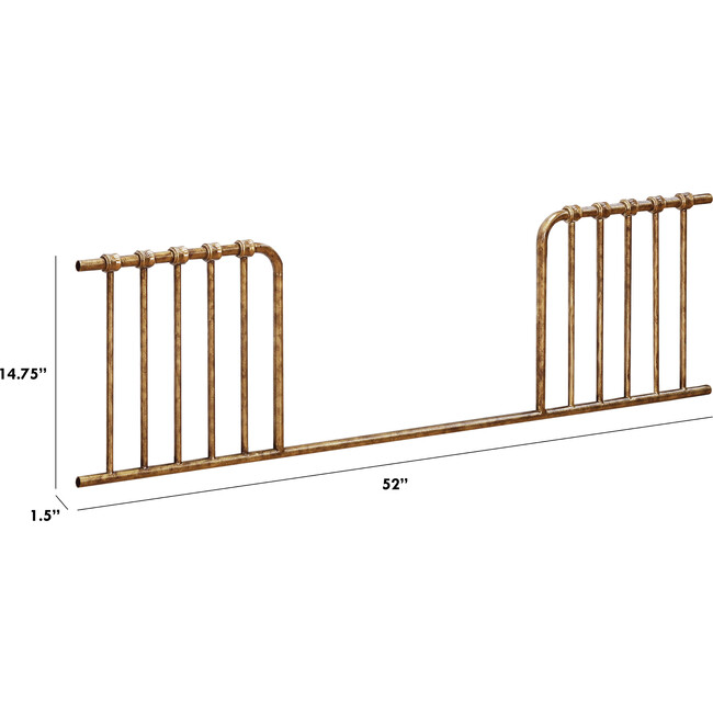 Abigail-Winston Toddler Bed Conversion Kit, Vintage Gold - Cribs - 3