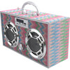 Bluetooth Fm Radio W LED Speakers, Chevron Bling Boombox - Tech Toys - 2