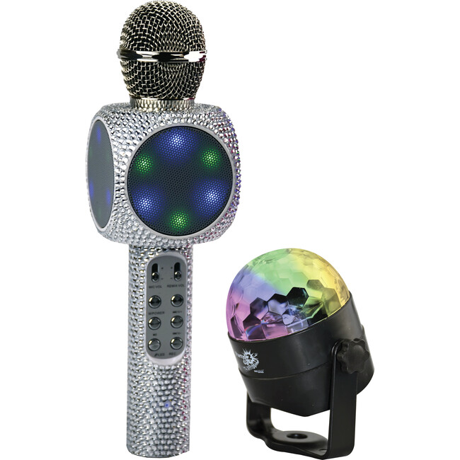 Party2-Go Karaoke Mic Disco Ball Combo, Silver Bling - Tech Toys - 1