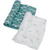 Oh So Soft Muslin Swaddle Blanket Set, Crane + Dragonfly - Swaddles - 1 - thumbnail