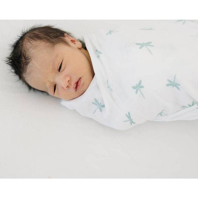 Oh So Soft Muslin Swaddle Blanket Set, Crane + Dragonfly - Swaddles - 2