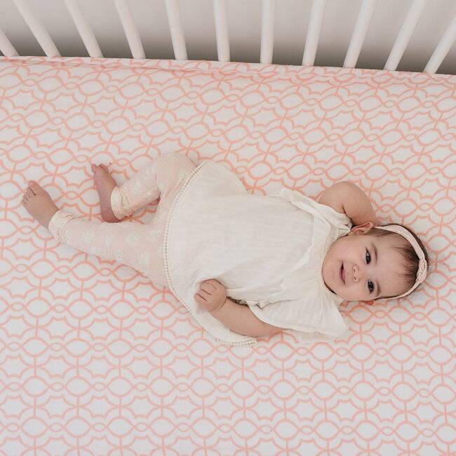 Classic Muslin Crib Sheet, Trellis - Sheets - 2