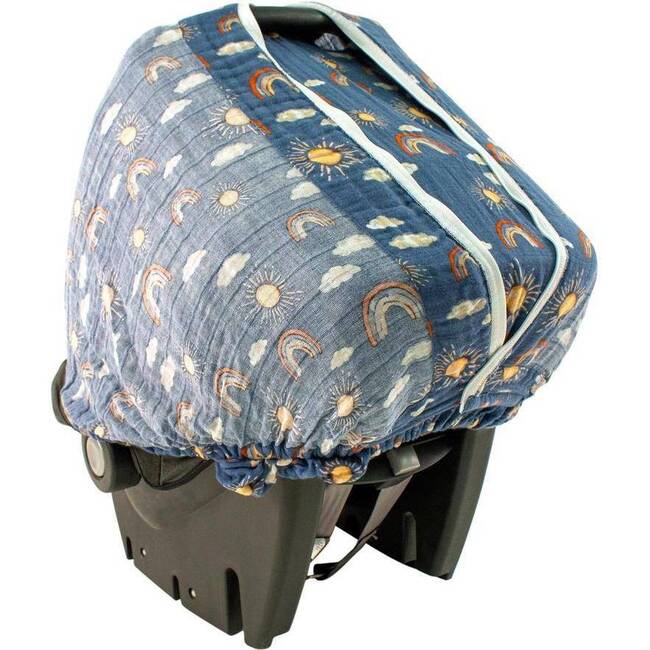 Classic Muslin Car Seat Cover, Hello Sunshine - Car Seat Accessories - 3