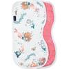 Oh So Soft Muslin Burp Cloths, Mermaid + Bubbles - Burp Cloths - 1 - thumbnail