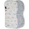 Oh So Soft Muslin Burp Cloths, Animal Alphabet + Grey Crayon - Burp Cloths - 1 - thumbnail
