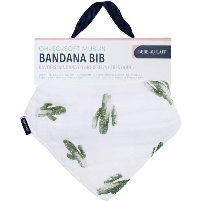Oh So Soft Muslin Bandana Bib, Saguaro - Bibs - 3