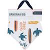Oh So Soft Muslin Bandana Bib, Surf - Bibs - 3