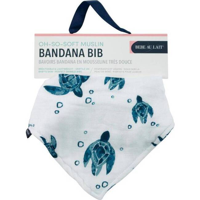 Oh So Soft Muslin Bandana Bib, Sea Turtles - Bibs - 3