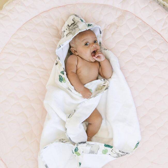 Hooded Baby Towel, Jungle - Bath Towels - 3