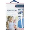 Classic Muslin Burp Cloths, Blue Leaves + Cornflower - Burp Cloths - 4