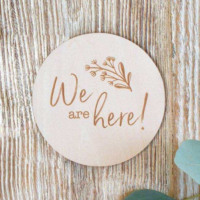 Milestone Photo Disc, We are here - Decorations - 2
