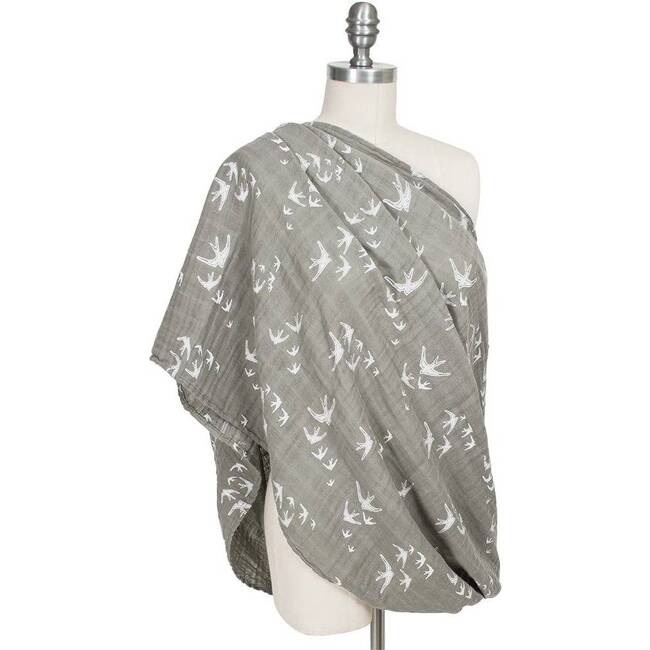 2-in-1 Muslin Infinity Breastfeeding Scarf, Nightingale - Nursing Covers - 3