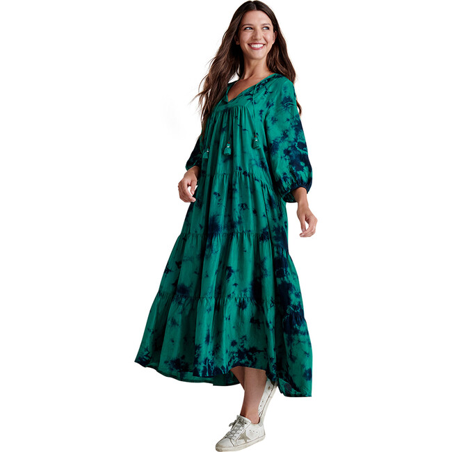 Womens Silk Indira Dress, Jade