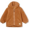 Liff Teddy Jacket, Pecan Brown - Jackets - 1 - thumbnail