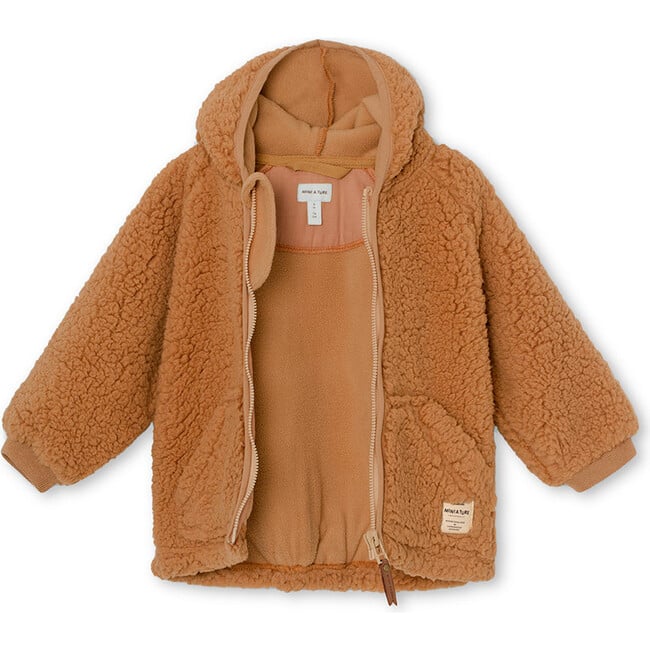 Liff Teddy Jacket, Pecan Brown - Jackets - 5