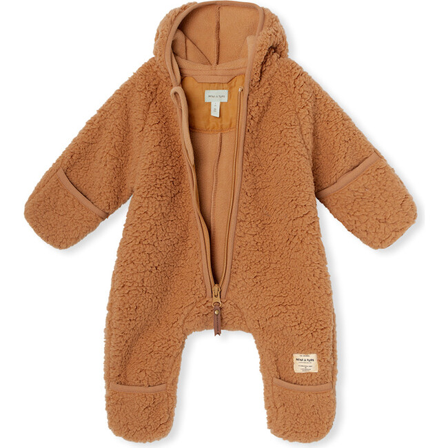Adel Teddy Romper, Pecan Brown - Rompers - 3