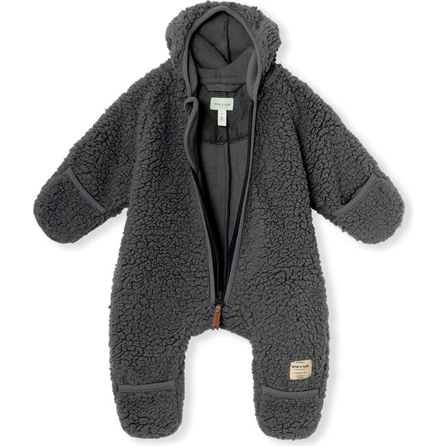 Adel Teddy Romper, Forged Iron Blue - Rompers - 3