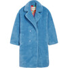 Women's Dasha Marina Blue Vegan Shearling Coat - Fur & Faux Fur Coats - 1 - thumbnail