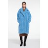 Women's Dasha Marina Blue Vegan Shearling Coat - Fur & Faux Fur Coats - 2
