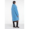 Women's Dasha Marina Blue Vegan Shearling Coat - Fur & Faux Fur Coats - 3