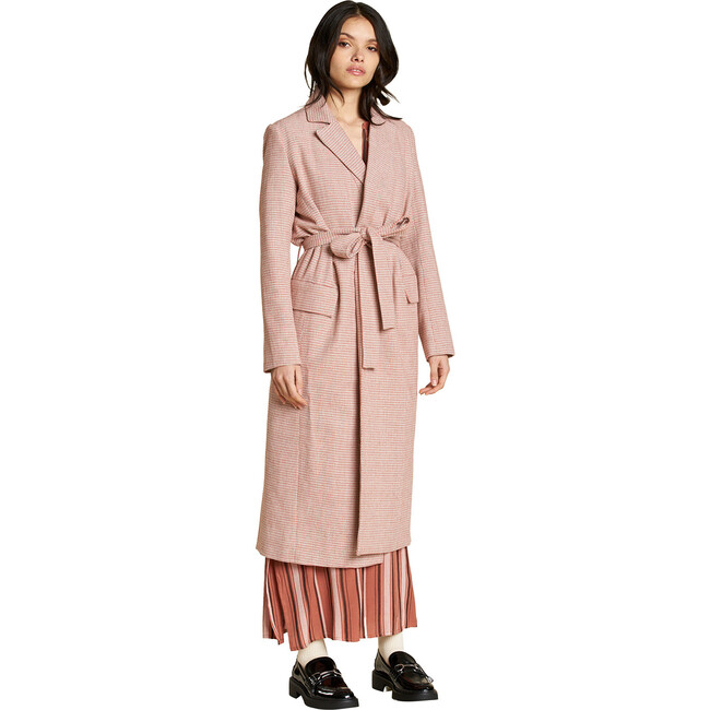 Women's Maggie Coat, Sandstone Check - Coats - 1