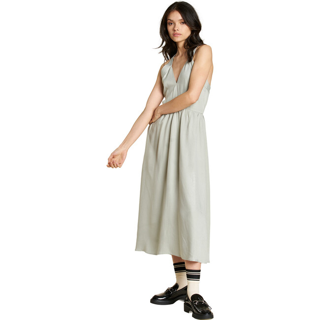 Women's Lucas Dress, Dusty Green - Dresses - 1