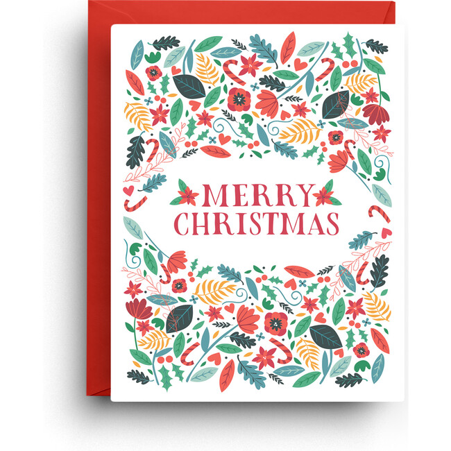 Merry Christmas Holiday Pattern Card - Paper Goods - 1