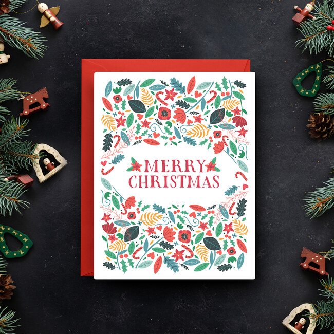 Merry Christmas Holiday Pattern Card