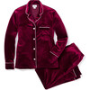Women's Velour Pajama Set, Royal Garnet - Pajamas - 1 - thumbnail