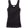 Women's Sleeveless Pointelle Top, Black - Loungewear - 1 - thumbnail
