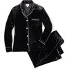 Women's Velour Pajama Set, Black - Pajamas - 1 - thumbnail