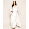 Women's Silk Robe with feathers, White - Robes - 2