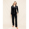 Women's Velour Pajama Set, Black - Pajamas - 2 - thumbnail