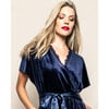 Women's Velour Jumpsuit, Navy - Rompers - 4