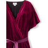 Women's Velour Jumpsuit, Royal Garnet - Rompers - 5