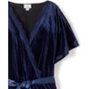 Women's Velour Jumpsuit, Navy - Rompers - 5