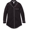 Women's Luxe Pima Cotton Nightshirt, Black - Nightgowns - 1 - thumbnail