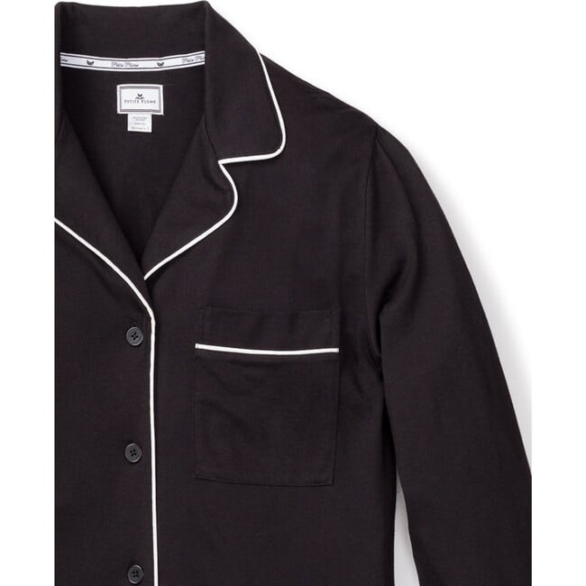 Women's Luxe Pima Cotton Nightshirt, Black - Nightgowns - 3