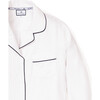 Women's Luxe Pima Cotton Nightshirt, White with Black Piping - Nightgowns - 3