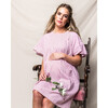 Women's Hospital Gown, Antique Red Ticking - Nightgowns - 2