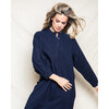 Women's Flannel Grace Nightgown, Navy - Nightgowns - 2 - thumbnail
