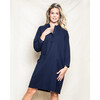 Women's Flannel Grace Nightgown, Navy - Nightgowns - 5