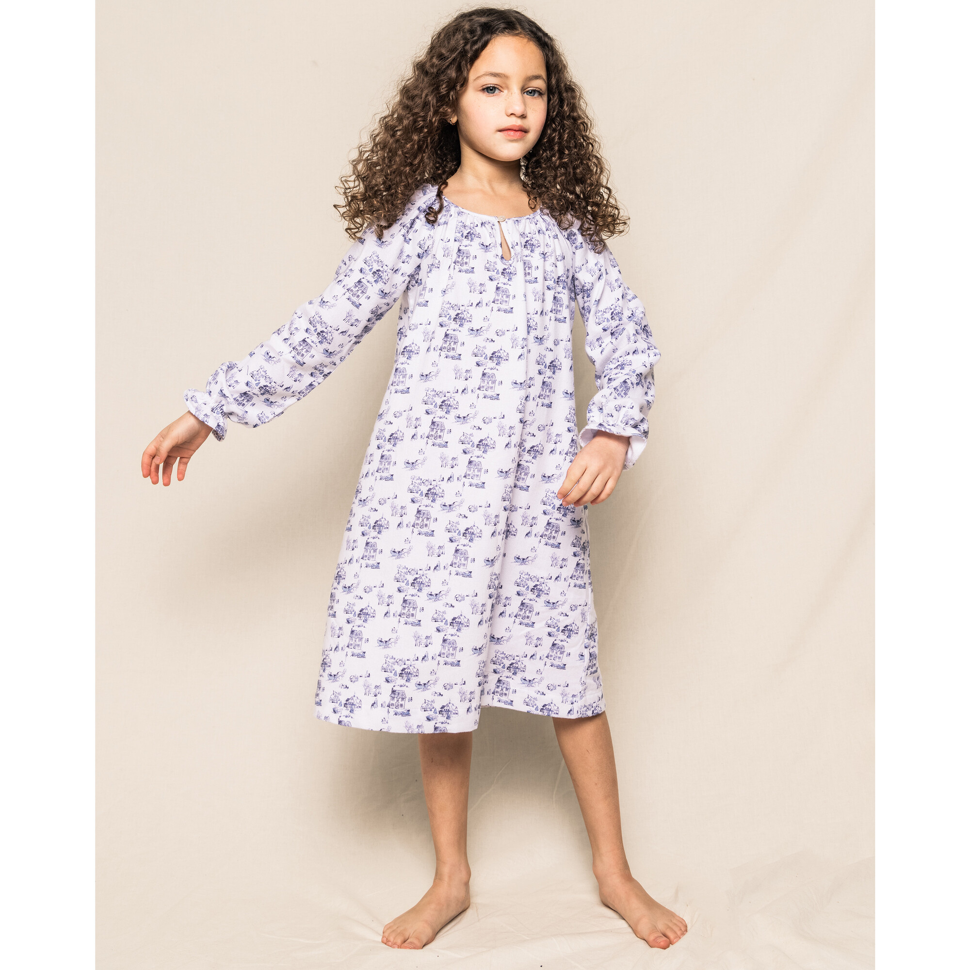Women's Flannel Pajama Set in Winter Vignette – Petite Plume
