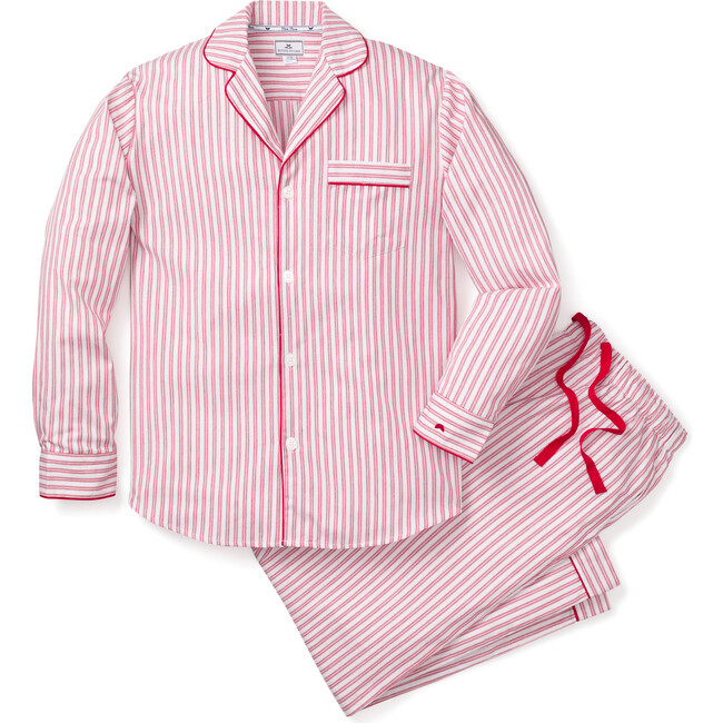 Men's Pajama Set, Antique Red Ticking